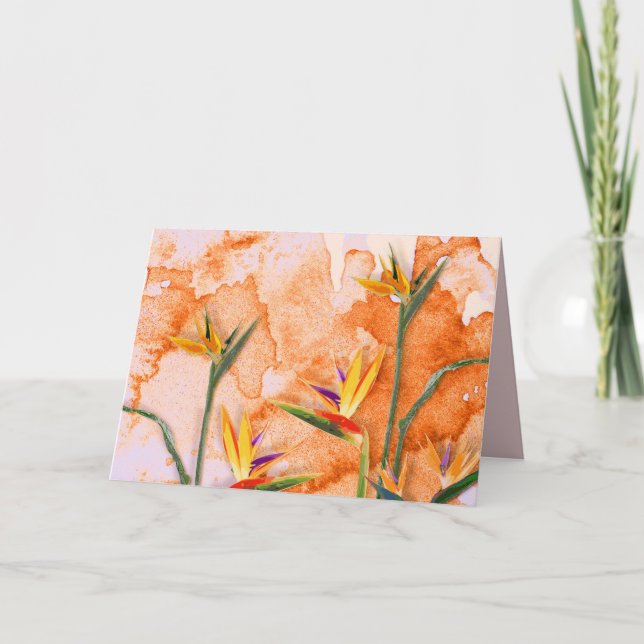Cartão De Agradecimento Birds of Paradise in Bloom (Frente)