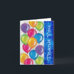 Cartão De Agradecimento Birthday Balloon<br><div class="desc">Aniversário,  obrigado. Design de balão divertido. Itens correspondentes disponíveis. http://www.zazzle.com/balloon_photo_sickers_template-217950041571329384</div>