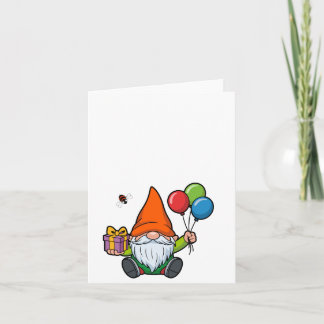 Cartão De Agradecimento Birthday Gnome Card