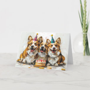 Cartão De Agradecimento Birthday Pembroke Welsh Corgi Cães