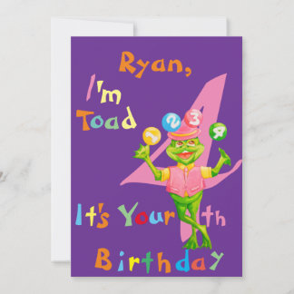 Cartão De Agradecimento BirthdayPersonalizedGreetingcardfora four yearold.
