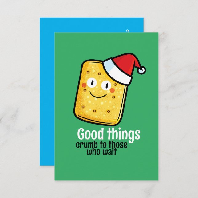 Cartão De Agradecimento Biscoito de Natal personalizável (Frente/Verso)