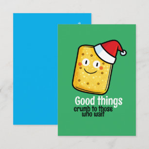 Cartão De Agradecimento Biscoito de Natal personalizável