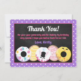 Cartão De Agradecimento Biscoitos de Páscoa Donuts e Doces Festa de Aniver
