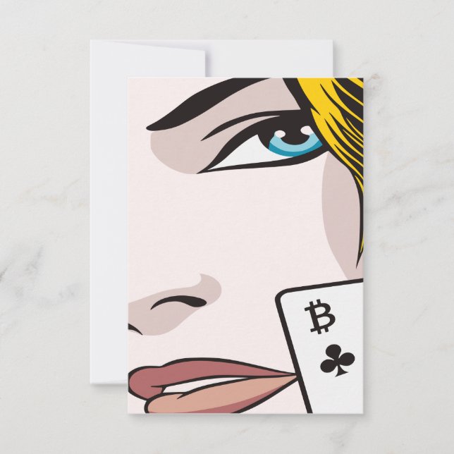 Cartão De Agradecimento Bitmoney Girl (Frente)