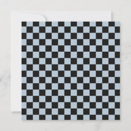 Cartão De Agradecimento Black ice checkered pattern