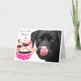 Cartão De Agradecimento Black Lab Thank You Card - Dog Thank You