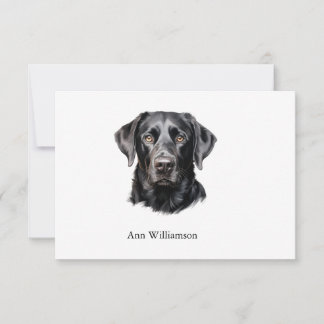 Cartão De Agradecimento Black Labrador Retriever Thank You Card