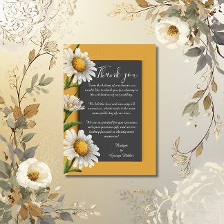 Cartão De Agradecimento black onyx simple orange Vintage Elegance