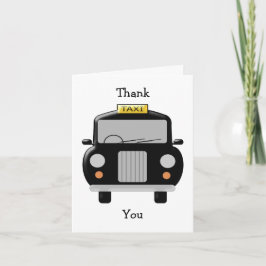 Cartão De Agradecimento Black Taxi Obrigado