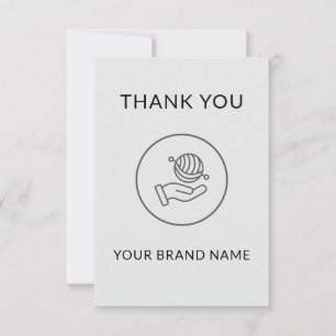 Cartão De Agradecimento Black & White Etsy / Marca de Loja de Artesanato O