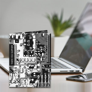 Cartão De Agradecimento Black & white PCB board electronic printed circuit