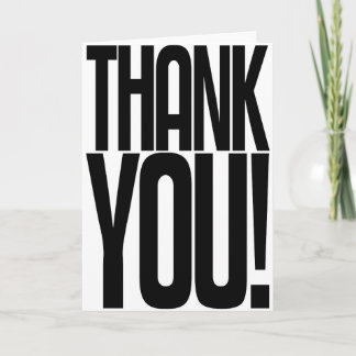 Cartão De Agradecimento Black & White Thank You! Loudmouth Greeting Card