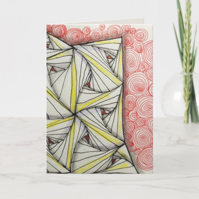 Cartão De Agradecimento Blank 5x7 Glossy Greeting Card - Original Art (Frente)