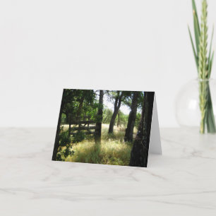 Cartão De Agradecimento Blank Card, Rustic Gate
