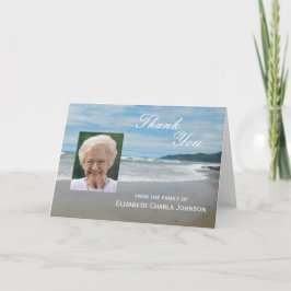 Cartão De Agradecimento Blank Custom Sympathy Thank You Card - Beach