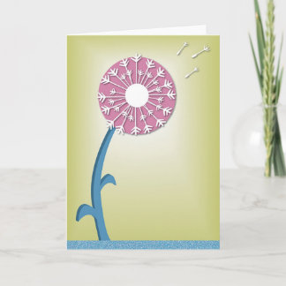 Cartão De Agradecimento Blank Dandelion Greeting Card