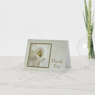 Cartão De Agradecimento Blank Sympathy Thank You Note Card - Gardenia