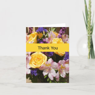 Cartão De Agradecimento Blank Thank You Note Card - Bright Flowers