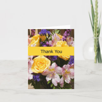 Cartão De Agradecimento Blank Thank You Note Card - Bright Flowers