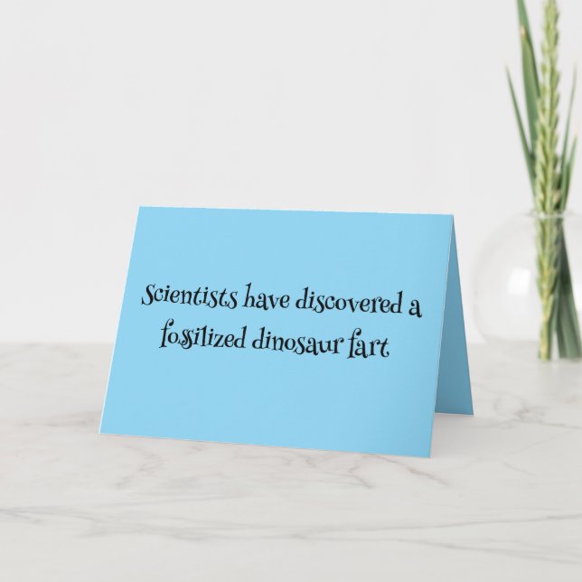 Cartão De Agradecimento 🦖 💨 "Blast from the Passast" Saudação (Frente)