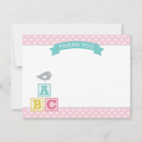 Blocos ABC Rosa e Chá de fraldas de Aqua Girl