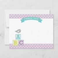 Blocos ABC Roxo Lavanda Menina Bebê Passarinho
