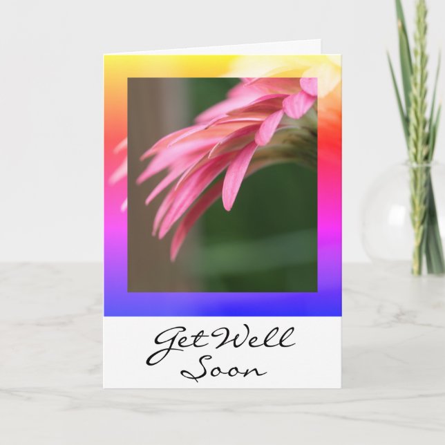 Cartão De Agradecimento Bloom com Saúde - Consiga Bem Em Breve (Frente)