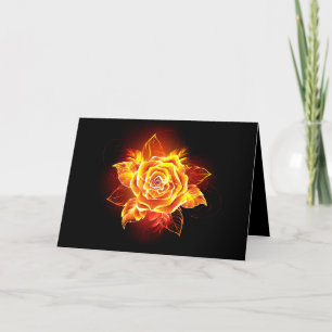 Cartão De Agradecimento Blooming Fire Rosa