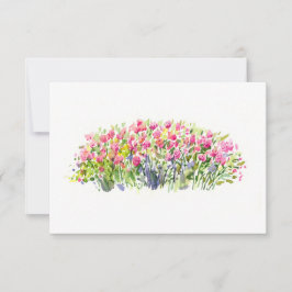 Cartão De Agradecimento Blooming Pink Garden – Minimal Floral Design