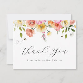 Cartão De Agradecimento Blossom and Honey Thank You Note Card