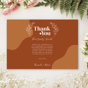 Cartão De Agradecimento Blossomas do Amor: Simples Abstrato deixa obrigado