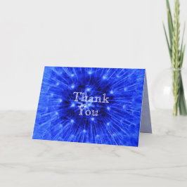 Cartão De Agradecimento Blue Dandelion Puff Thank You Card