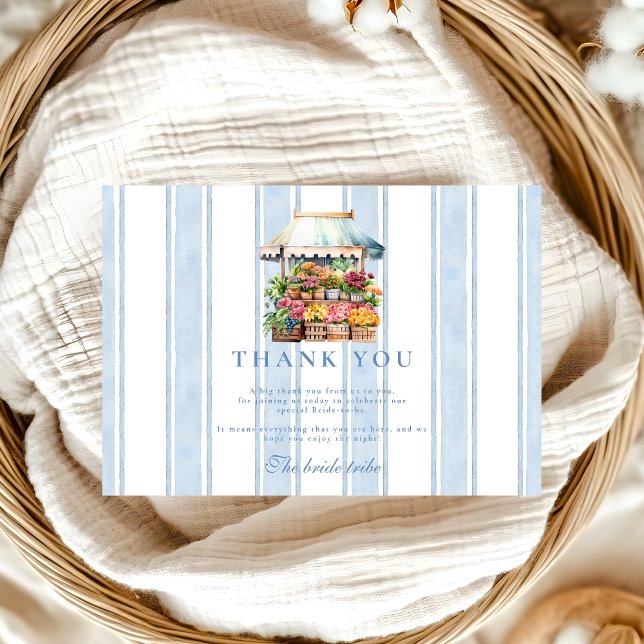 Cartão De Agradecimento Blue Ela está fora do Chá de panela (Criador carregado)