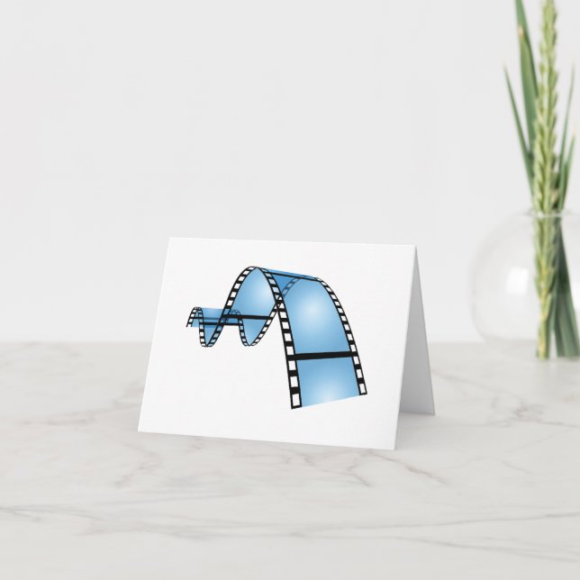 Cartão De Agradecimento Blue Film Strip (Frente)
