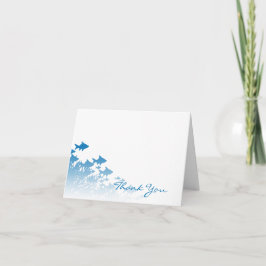 Cartão De Agradecimento Blue Fish and Coral Thank You