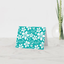 CARTÃO DE AGRADECIMENTO BLUE HAWAII (TEAL)
