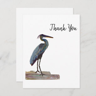 Cartão De Agradecimento Blue Heron Obrigado