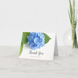 Cartão De Agradecimento Blue Hydrangea Floral Thank You