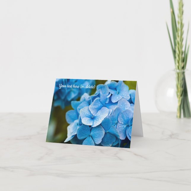 Cartão De Agradecimento Blue Hydrangea Greeting card (Frente)