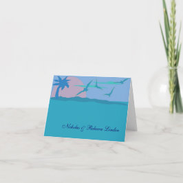 Cartão De Agradecimento Blue Ocean Paradise Theme Thank You Card