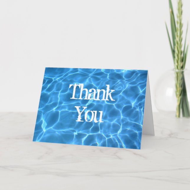Cartão De Agradecimento Blue Pool Thank You Card (Frente)