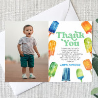 Blue Retro Popsicle Custom Picture Birthday Party