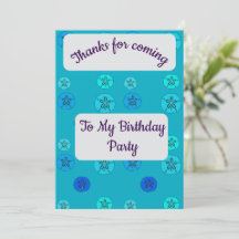 Cartão de agradecimento Blue Sand Dollars