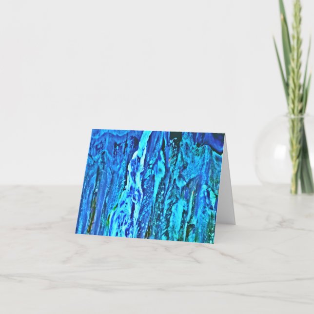 Cartão De Agradecimento 'Blue Waterfall' (Frente)