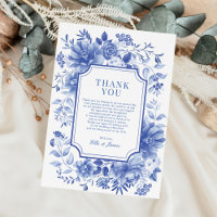 Blue White Chinoiserie Floral Porcelain Casamento