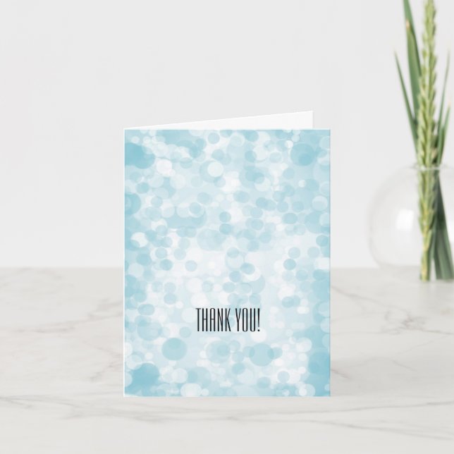 Cartão De Agradecimento Blue Winter Bokein Obrigado (Frente)