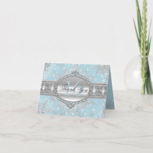 Cartão de Agradecimento Blue Winter Wonderland Swe