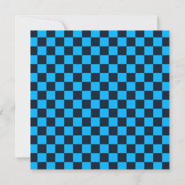 Cartão De Agradecimento Blueberry checkered pattern