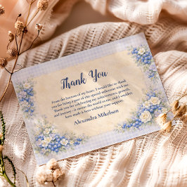 Cartão De Agradecimento Blueberry Floral Storybook Berry 1st Birthday